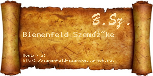 Bienenfeld Szemőke névjegykártya